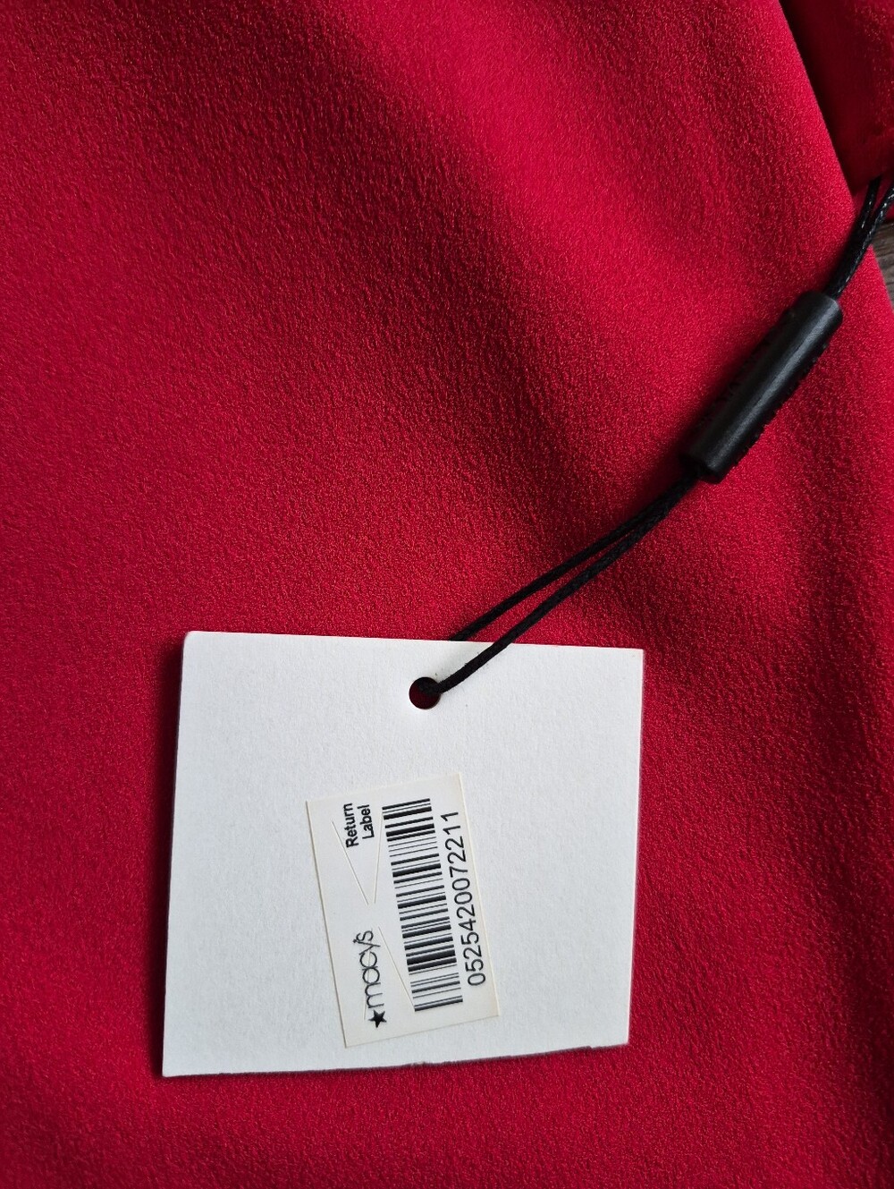NEW Calvin Klein Sheath Dress Long Bell Sleeve Red Black Stripe Sz 10 - Picture 6 of 7